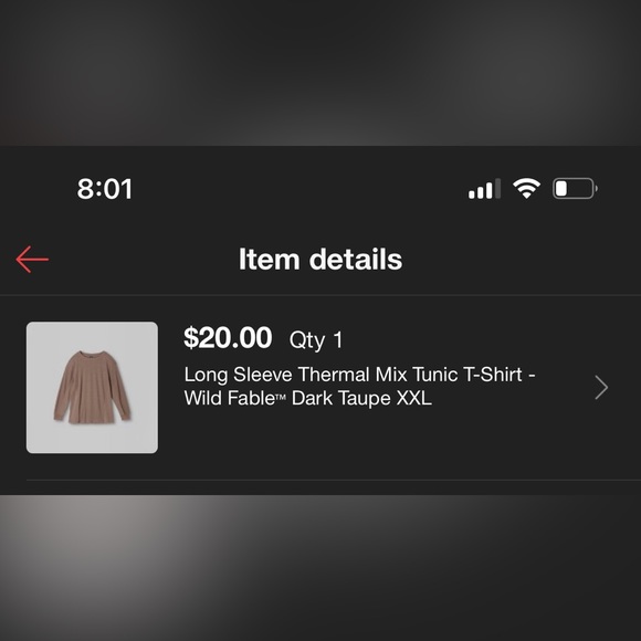 Wild Fable Long Sleeve Thermal Mix Tunic T-Shirt Dark Taupe XXL Plus Size - Picture 2 of 5